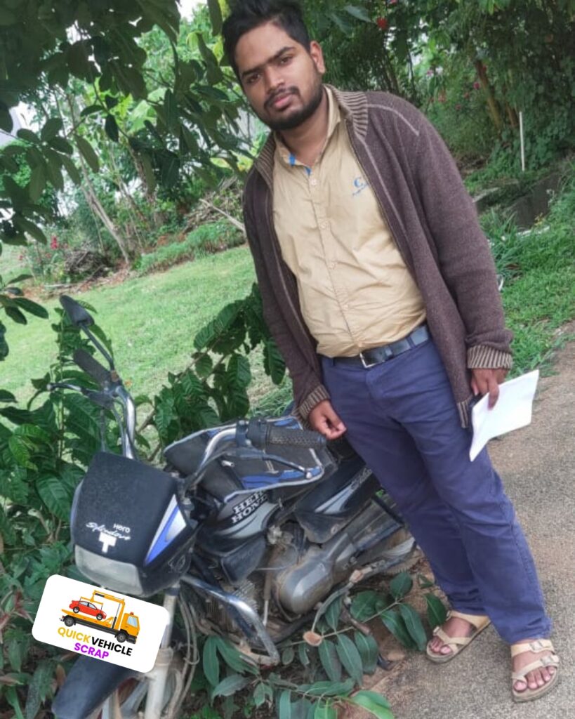 happy customer review for quick vehcile scrap ,scrapping bike
