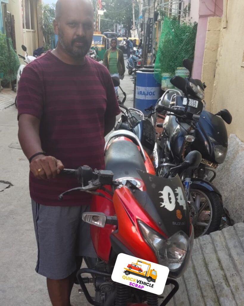 happy customer review for quick vehcile scrap ,scrapping bike